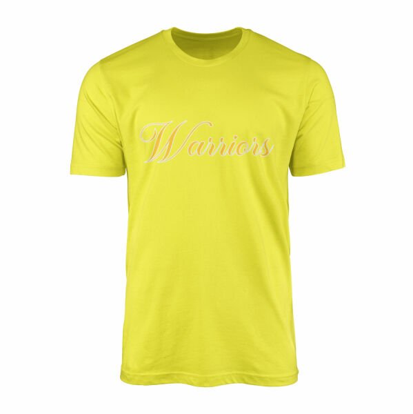 Warriors Cursive Tişört L - Sarı