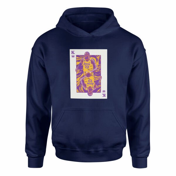 King James Card Hoodie L - İndigo Mavisi