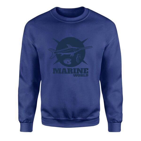 Marine World Denizci Sweatshirt L - İndigo Mavisi