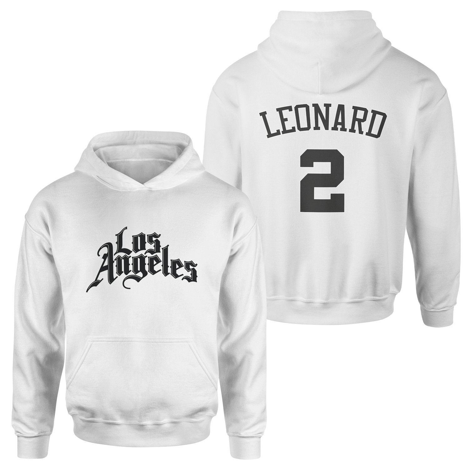 Kawhi Leonard Los Angeles Forma Hoodie XXL - Beyaz