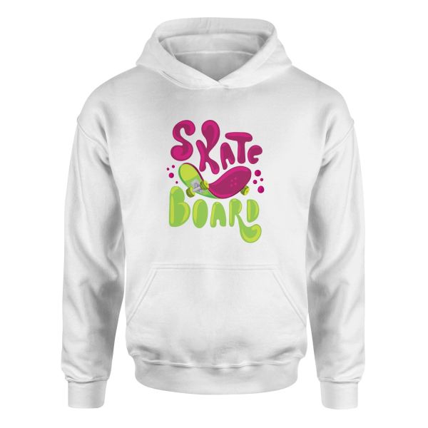 Dripping Skate Hoodie S - Beyaz