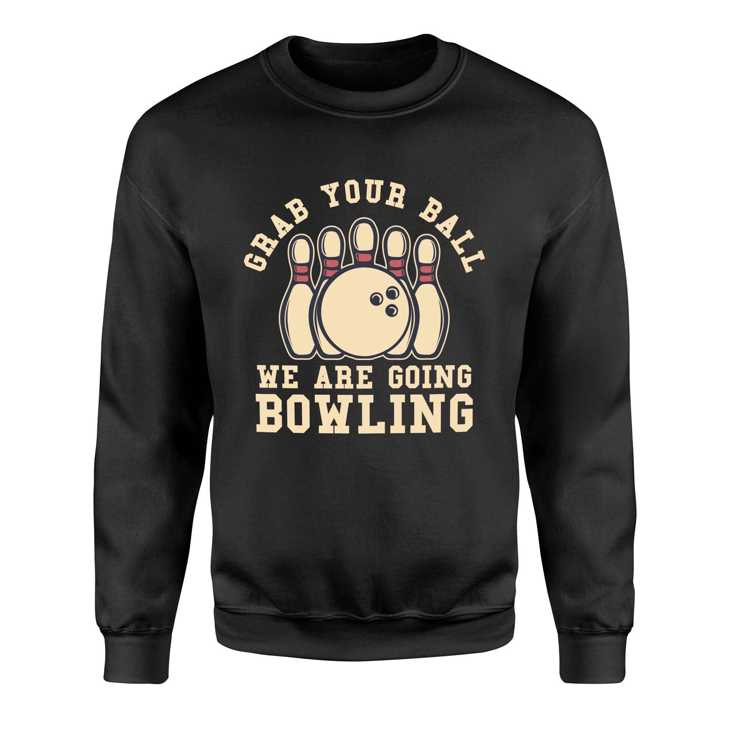 We Are Going Bowling Sweatshirt L - Siyah