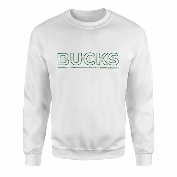 BUCKS Basketball Sweatshirt M - Beyaz