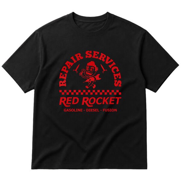 Red Rocket | Fallout Oversize Tişört XL - Siyah