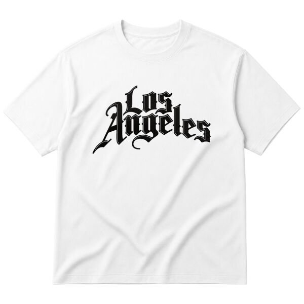 Los Angeles C Oversize Tişört S - Beyaz