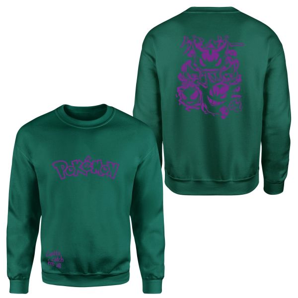 POKEMON Gengar SE Sweatshirt M - Nefti Yeşili