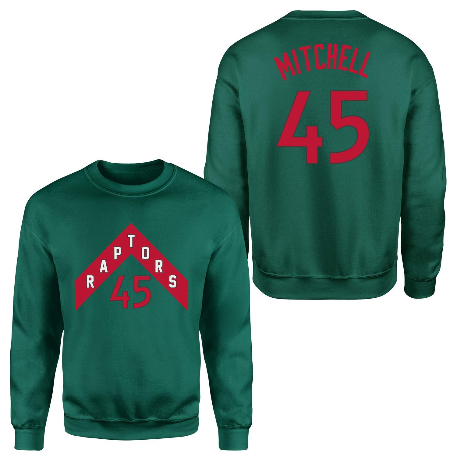 Davion Mitchell 45 Raptors Jersey Sweatshirt XL - Nefti Yeşili