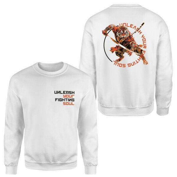 Unleash Your Fighting Soul | Siberian Tiger Sweatshirt S - Beyaz