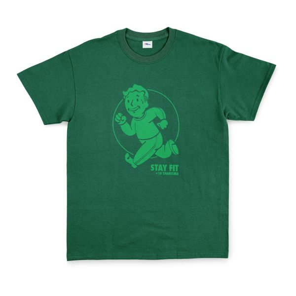 Vault Boy Stay Fit Tişört M - Nefti Yeşili