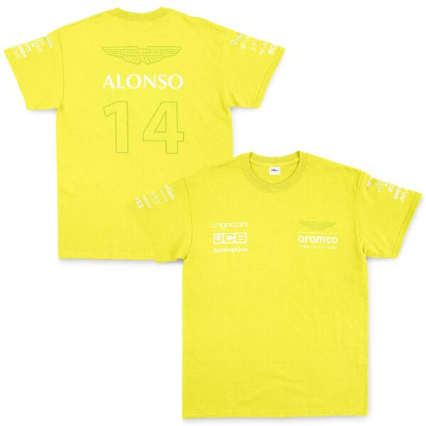 Fernando Alonso 14 | Aston Martin Tişört S - Sarı