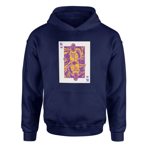 King James Card Hoodie S - İndigo Mavisi