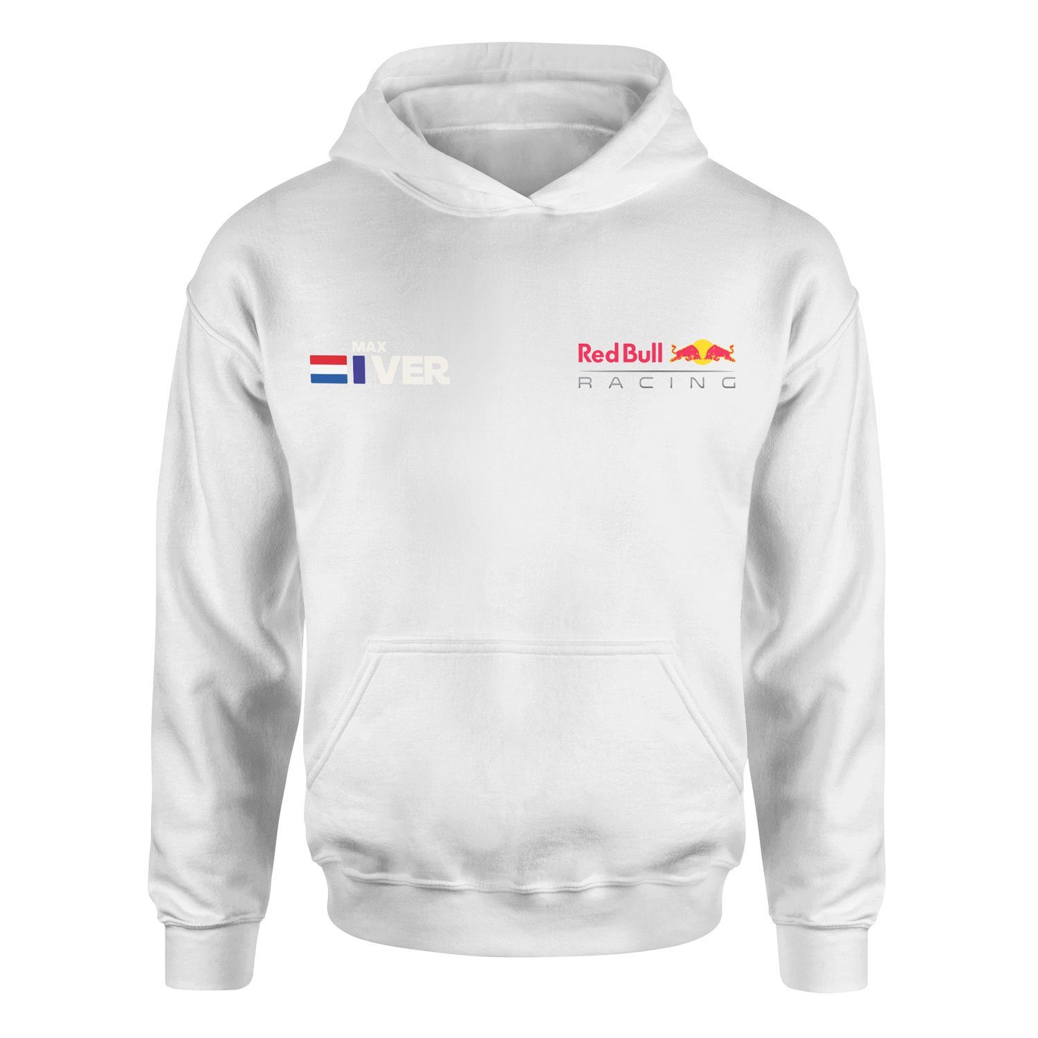 Max Verstappen Name Tag RB Racing Hoodie XL - Beyaz