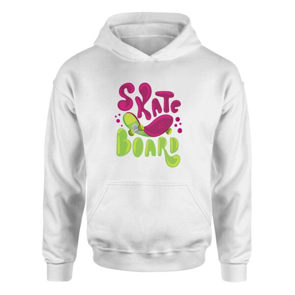 Dripping Skate Hoodie M - Beyaz