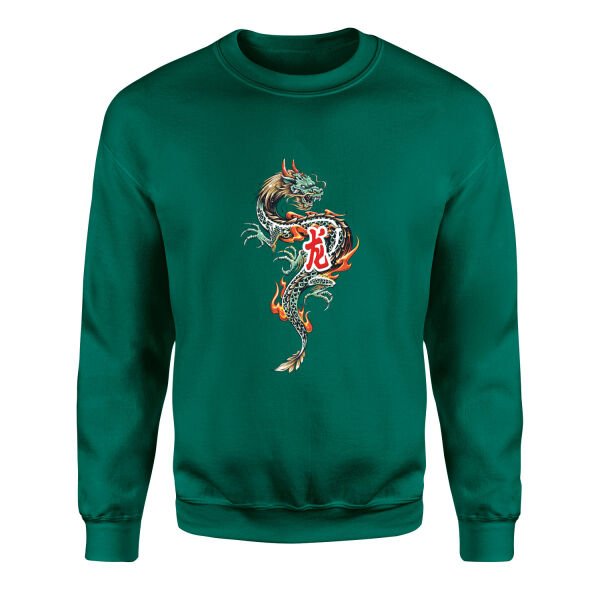 Dragon Sweatshirt M - Nefti Yeşili