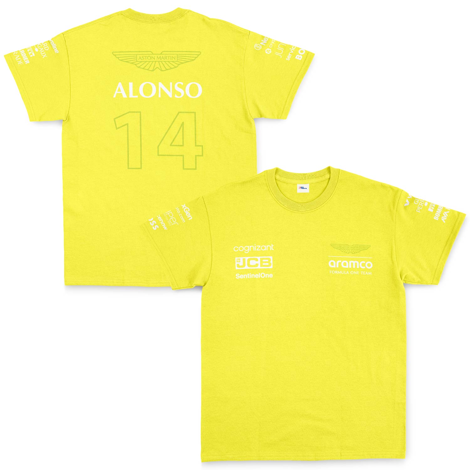 Fernando Alonso 14 | Aston Martin Tişört M - Sarı