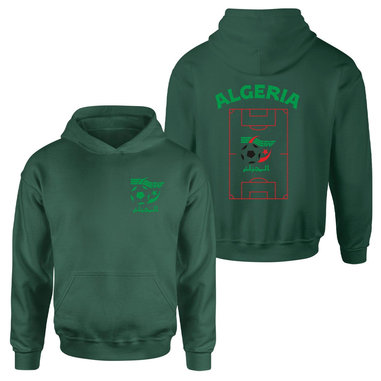 Cezayir Dünya Kupası 2026 Hoodie M - Nefti Yeşili
