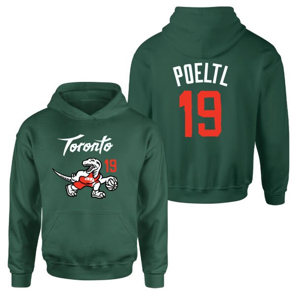 Jakob Poeltl 19 City Edition Raptors Hoodie M - Nefti Yeşili