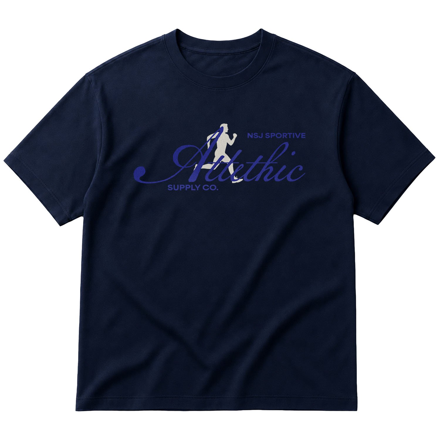 Athletic NSJ Oversize Tişört S - İndigo Mavisi