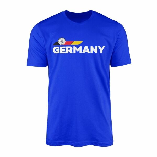 Almanya Retro I Tişört L - Mavi