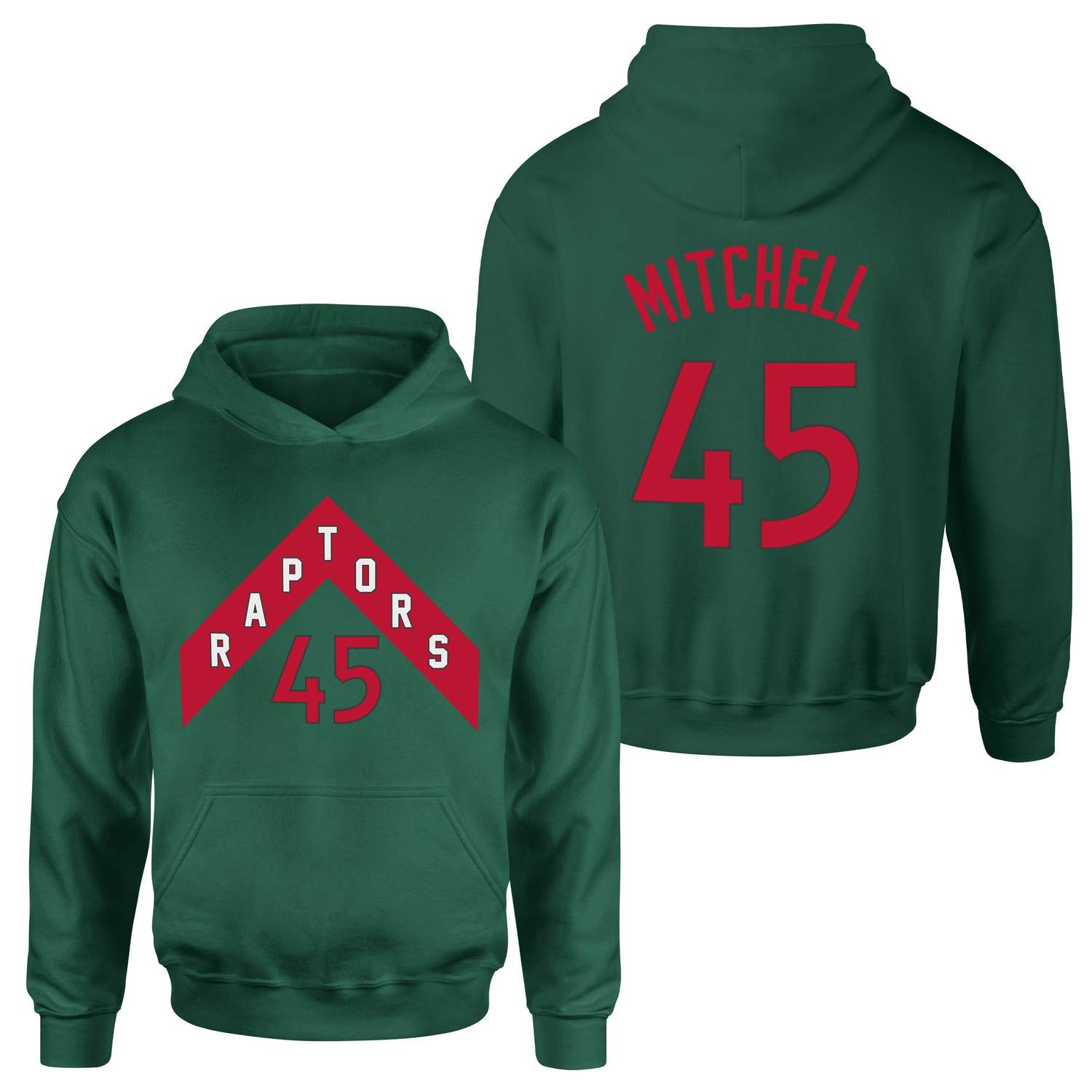 Davion Mitchell 45 Raptors Jersey Hoodie XXL - Nefti Yeşili