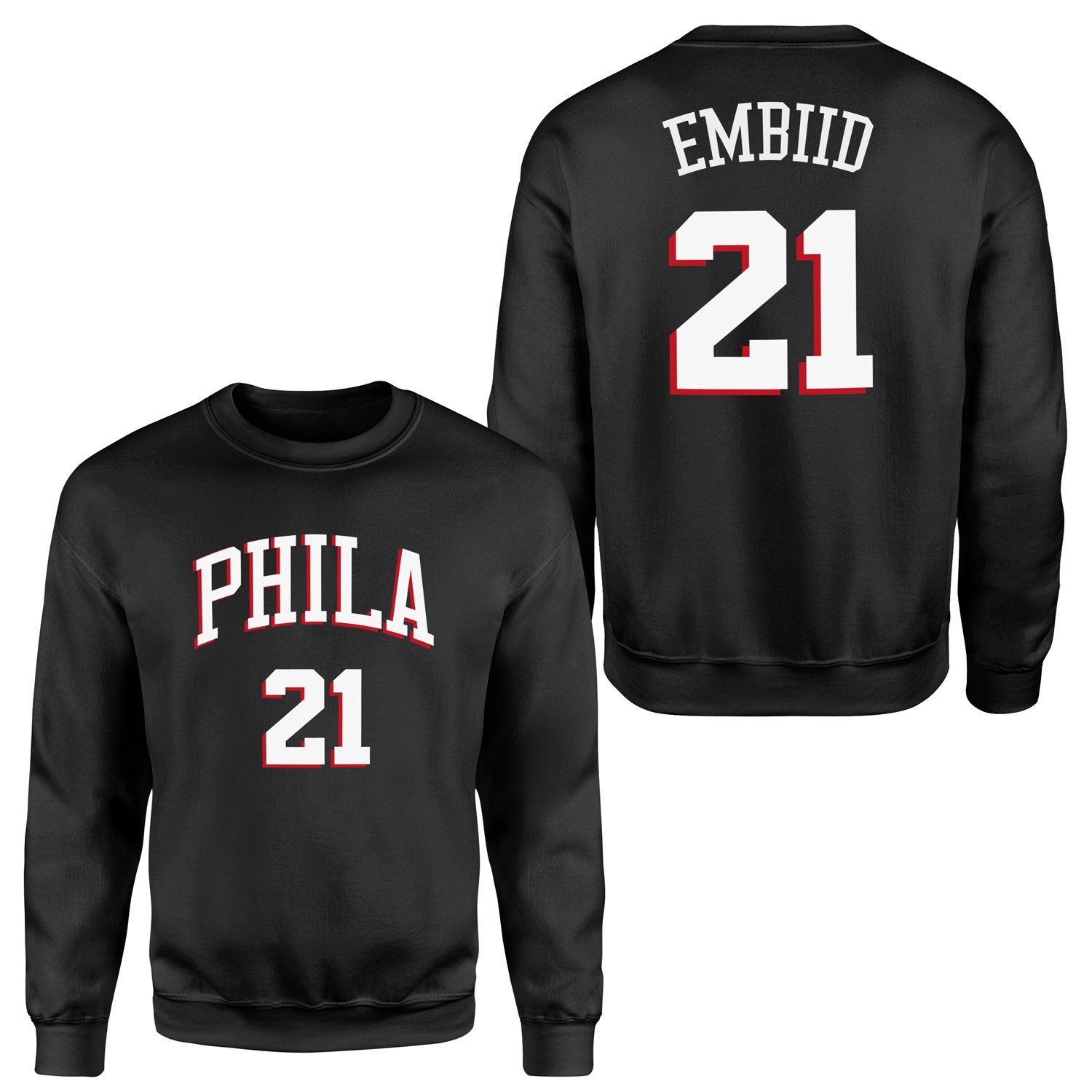 Joel Embiid Philadelphia Forma Sweatshirt XL - Siyah