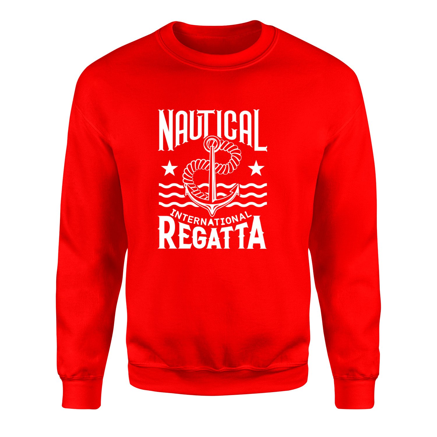 Nautical Regatta Sweatshirt L - Kırmızı