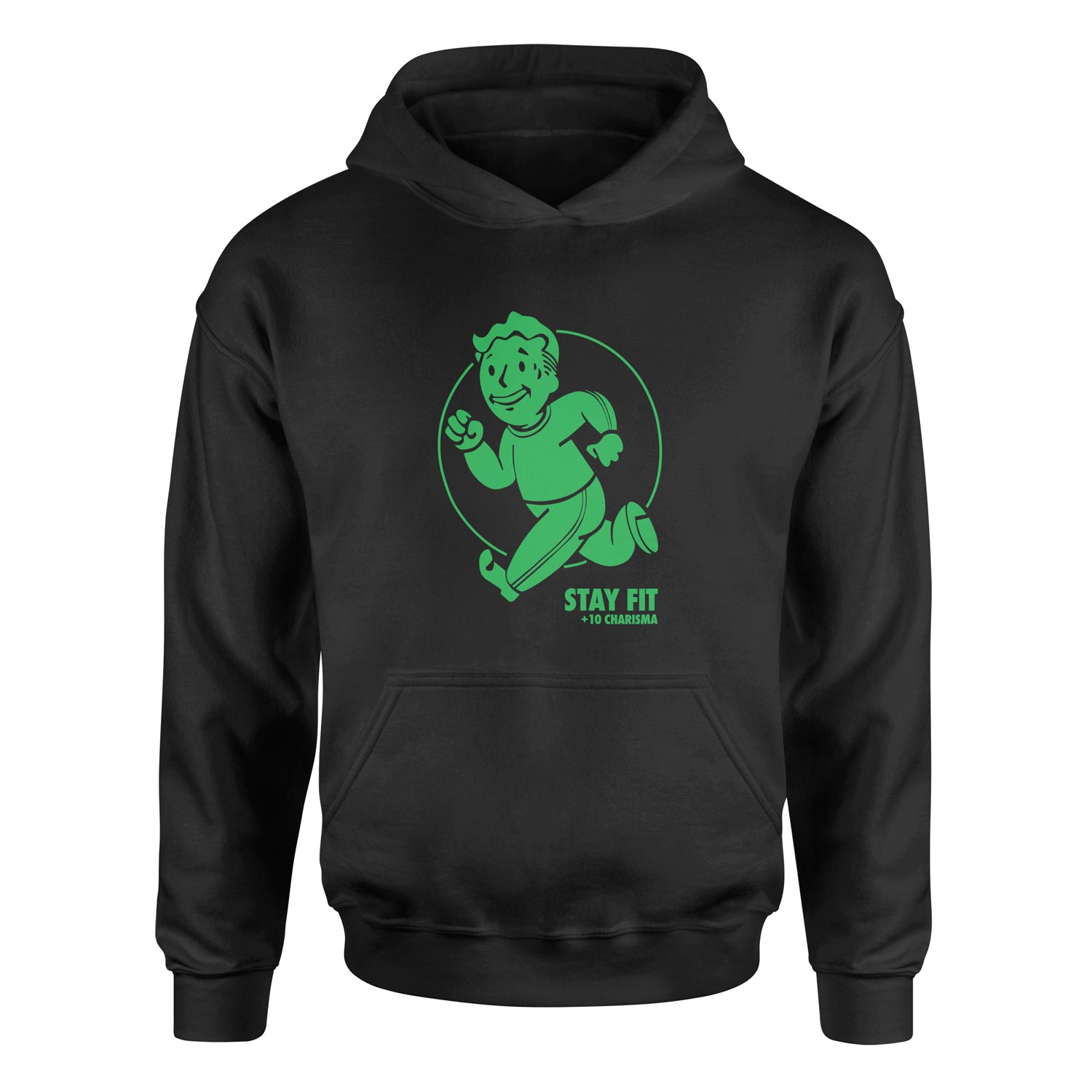 Vault Boy Stay Fit Hoodie M - Siyah