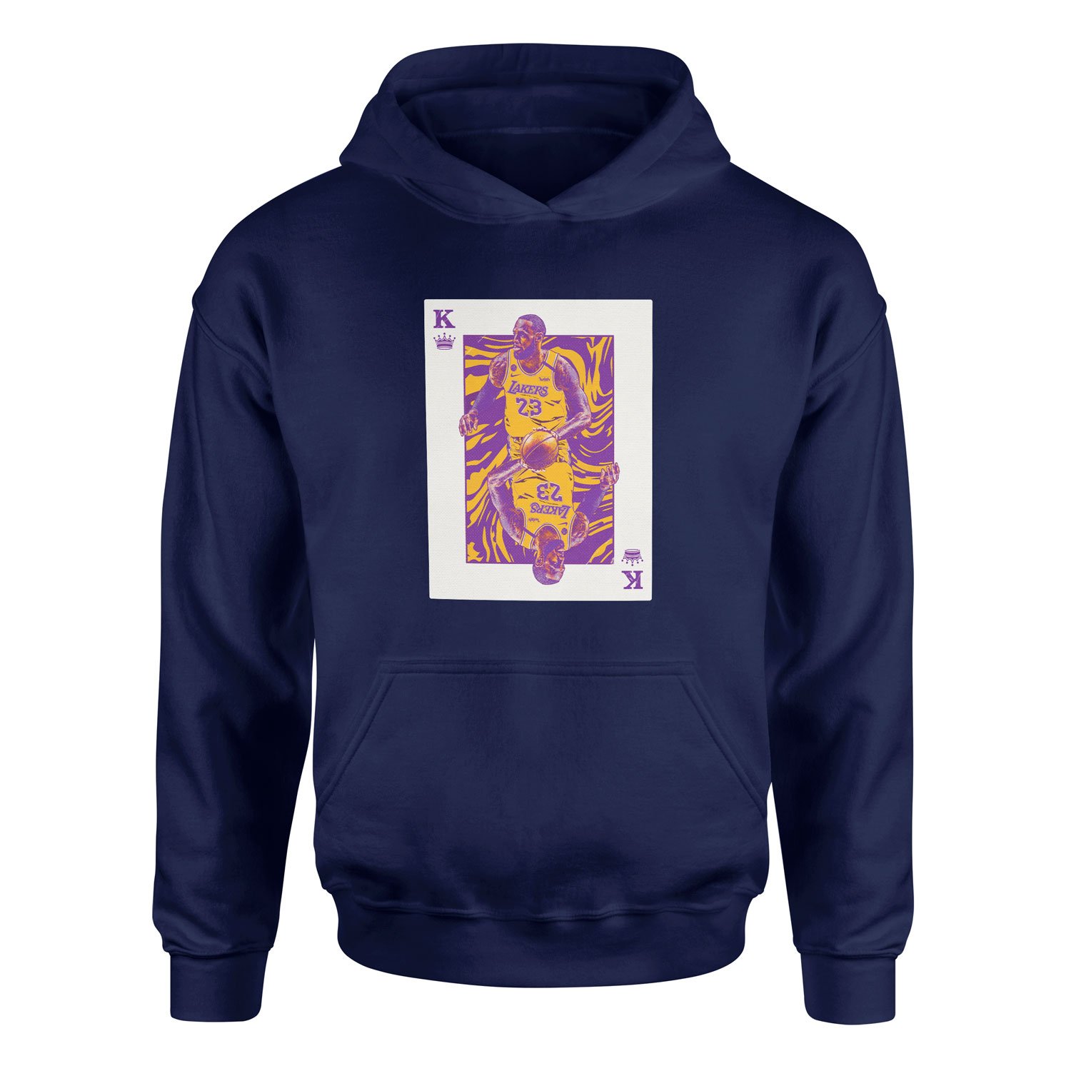 King James Card Hoodie XL - İndigo Mavisi