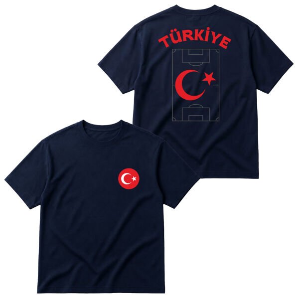 Türkiye Dünya Kupası 2026 Oversize Tişört M - İndigo Mavisi