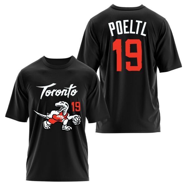 Jakob Poeltl 19 City Edition Raptors Oversize Tişört