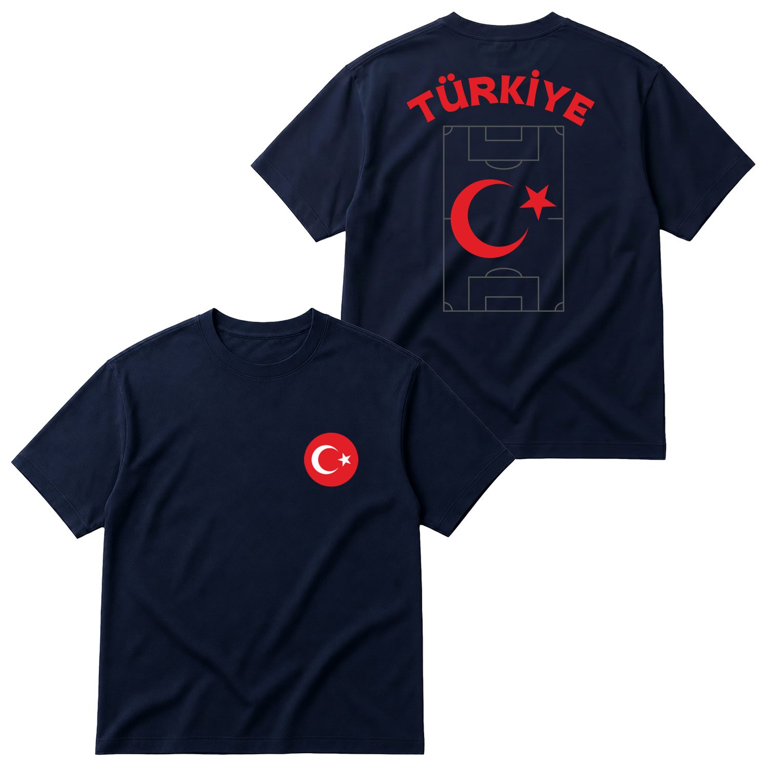 Türkiye Dünya Kupası 2026 Oversize Tişört L - İndigo Mavisi