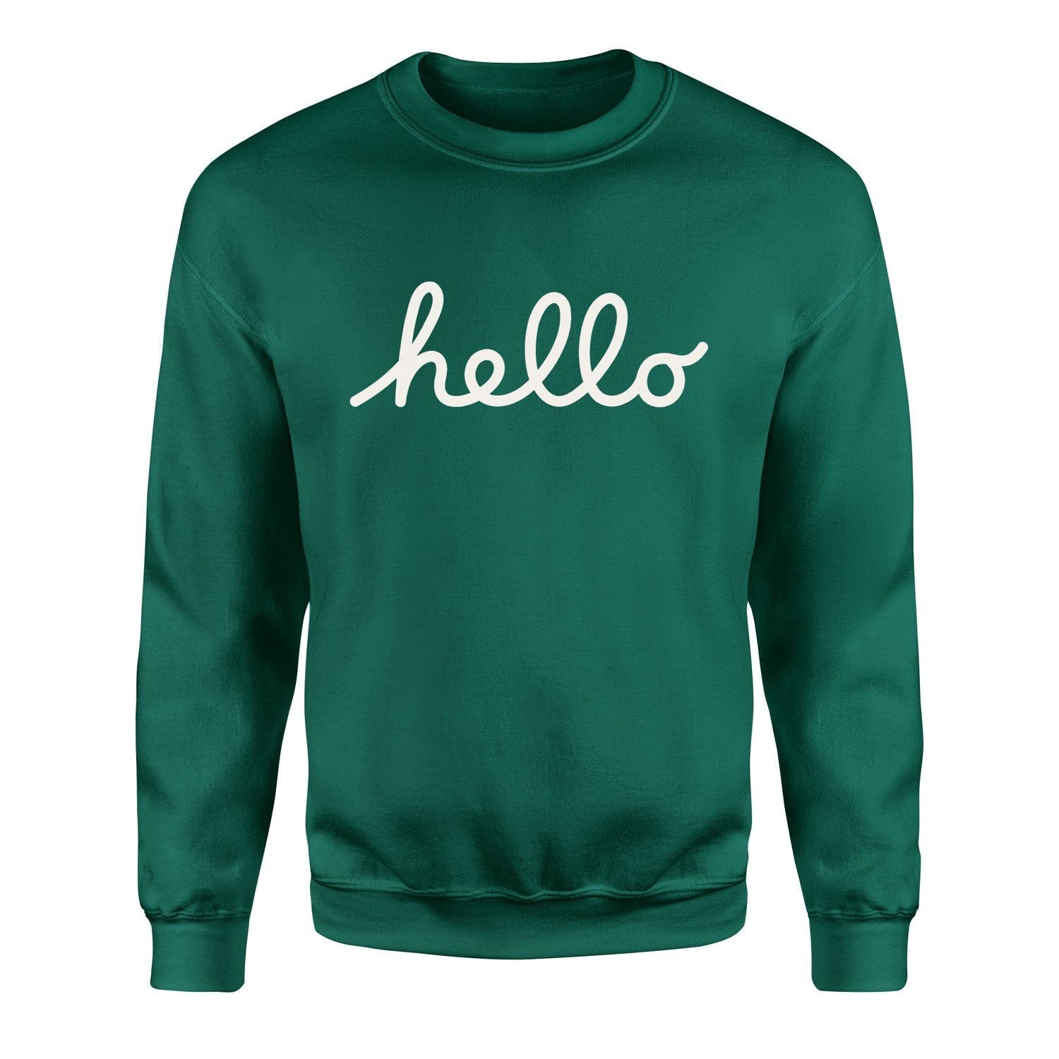 Hello Sweatshirt M - Nefti Yeşili