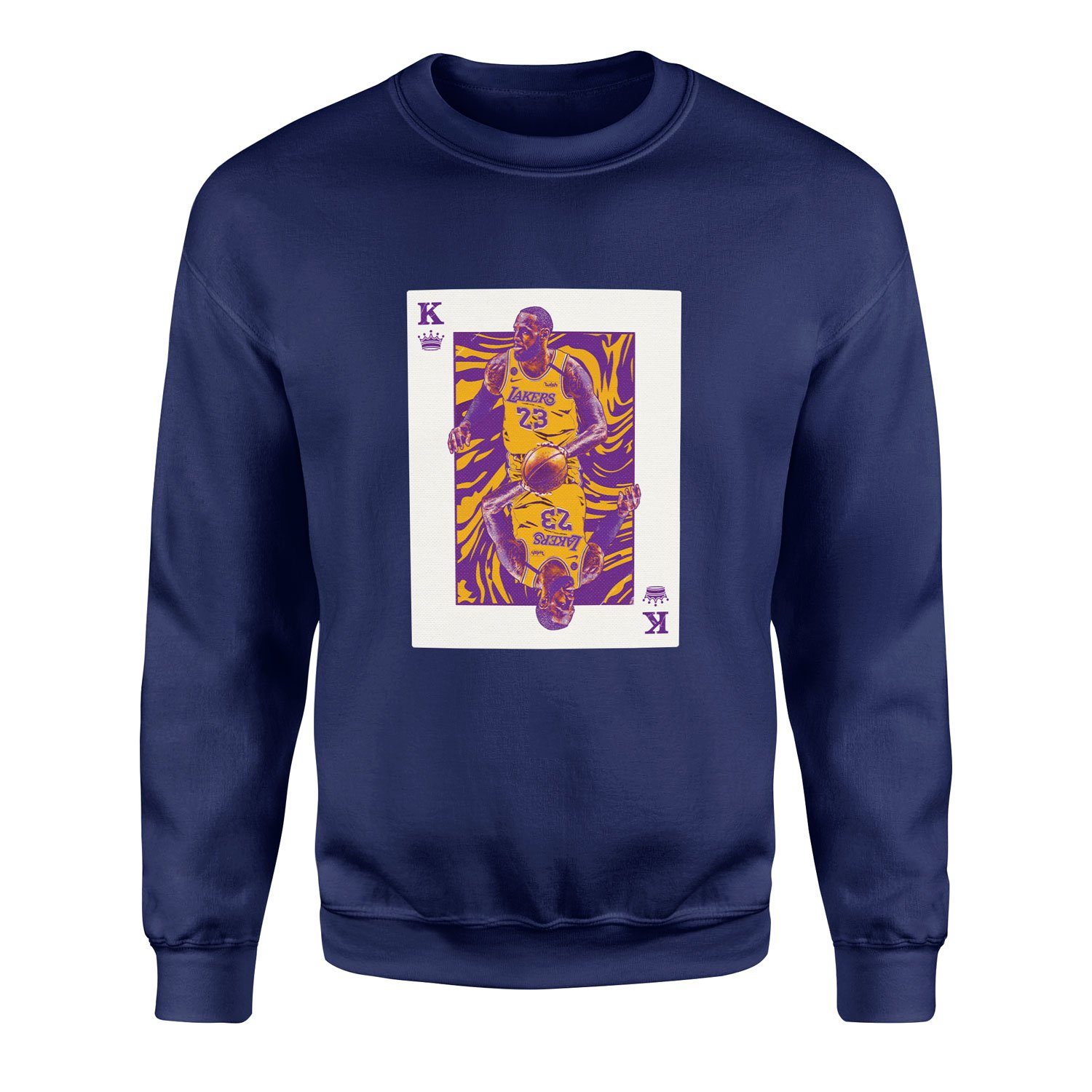 King James Card Sweatshirt M - İndigo Mavisi