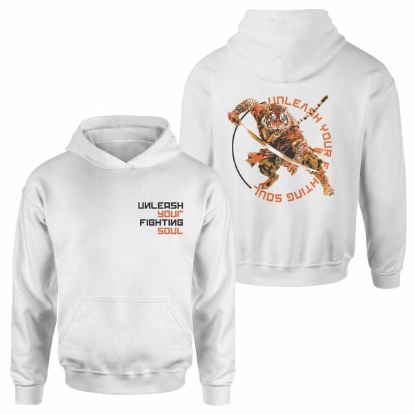 Unleash Your Fighting Soul | Siberian Tiger Hoodie XXL - Beyaz