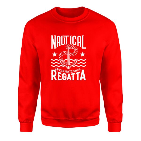 Nautical Regatta Sweatshirt XL - Kırmızı