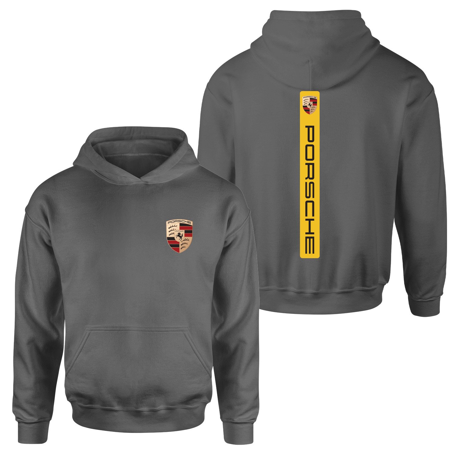 Porsche V Graphic Racing Yellow Hoodie S - Füme