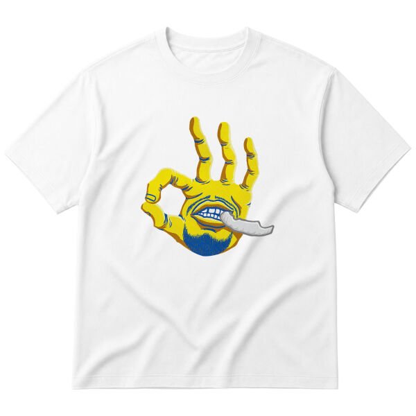 Stephen Curry Hand Oversize Tişört L - Beyaz
