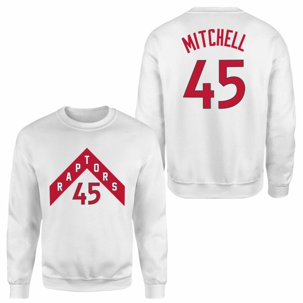 Davion Mitchell 45 Raptors Jersey Sweatshirt S - Beyaz