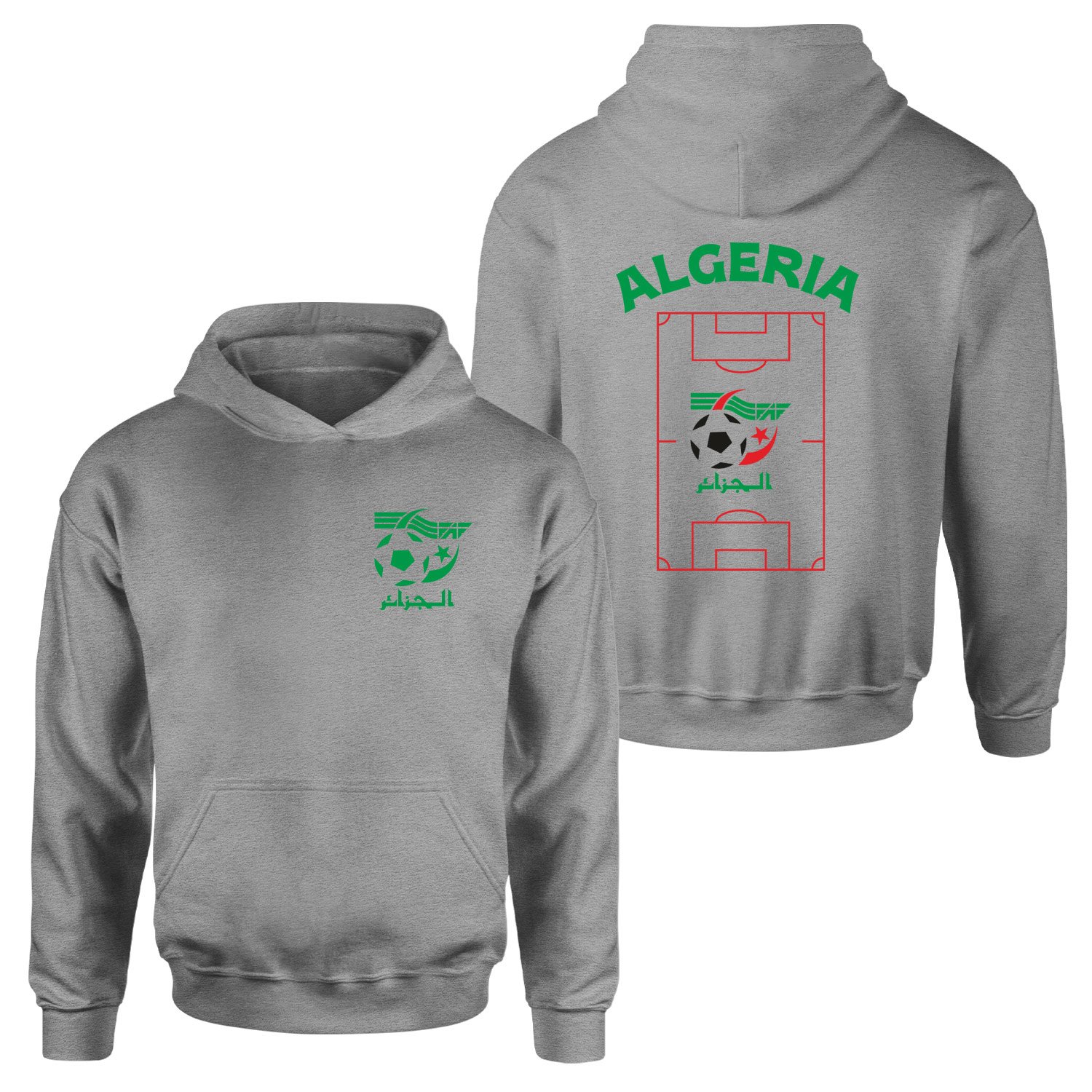 Cezayir Dünya Kupası 2026 Hoodie XXL - Gri