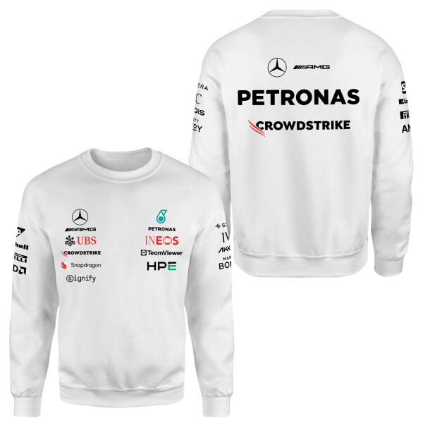 Mercedes AMG Petronas 2026 Teamline Sweatshirt S - Beyaz
