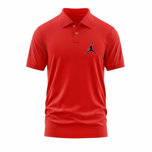 Air Jordan Stroked Polo Tişört M - Kırmızı