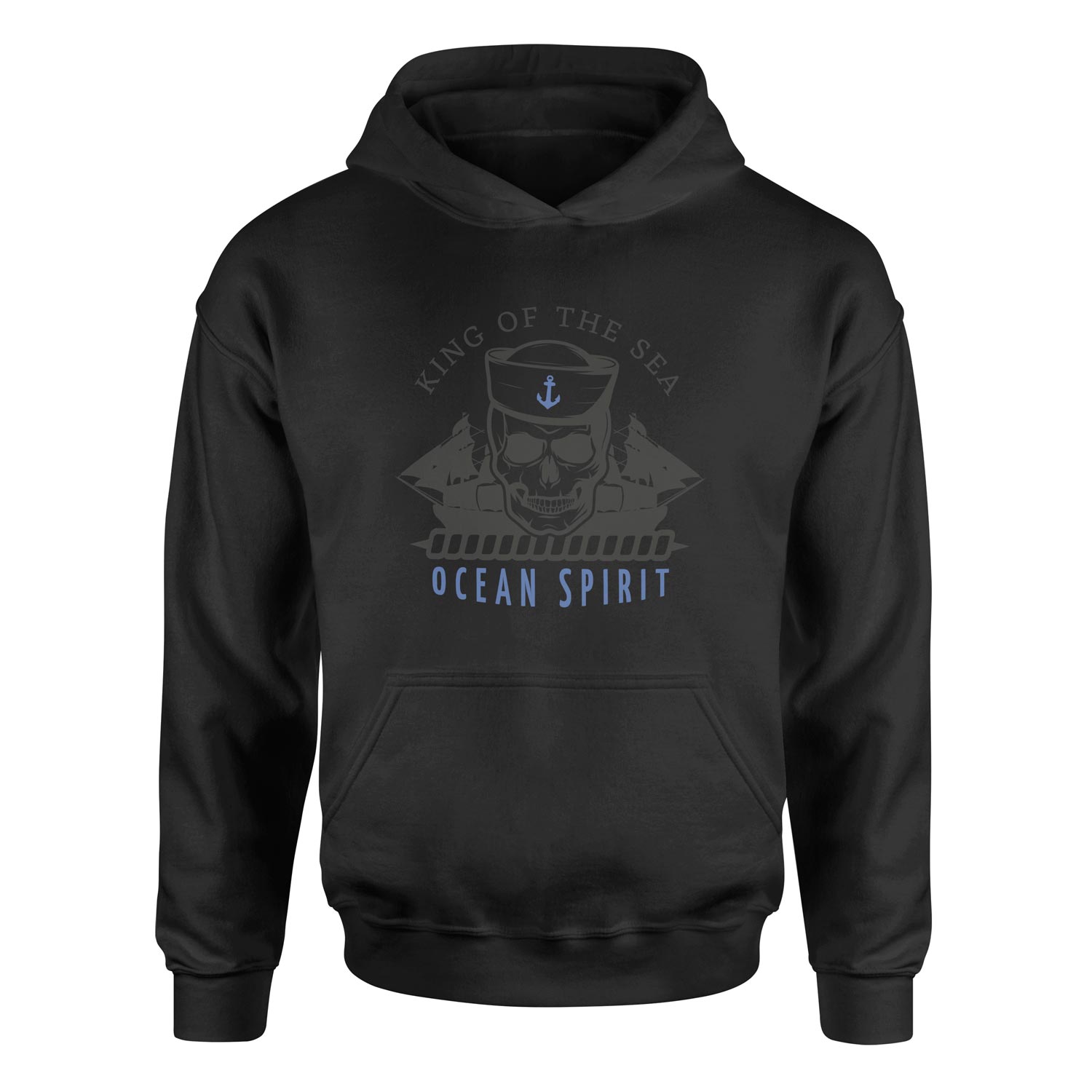 King of the Sea Denizci Hoodie XXL - Siyah