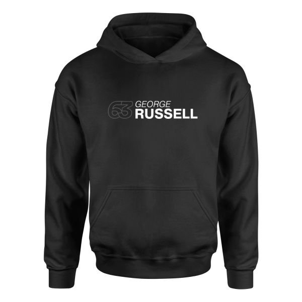 George Russell 63 Hoodie M - Siyah