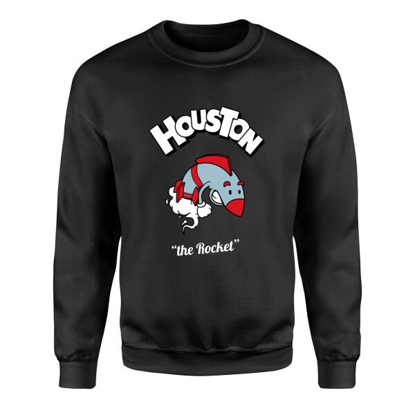 Houston Cartoon Sweatshirt M - Siyah