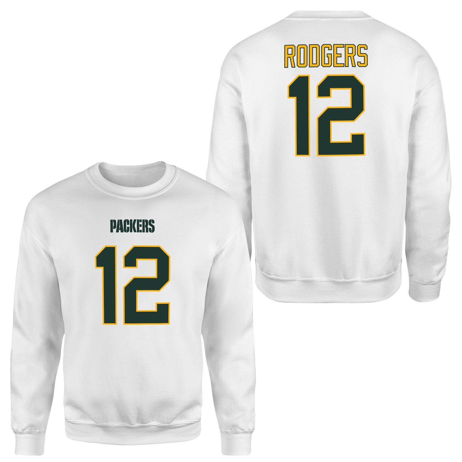 Aaron Rodgers Green Bay Packers Sweatshirt XL - Beyaz