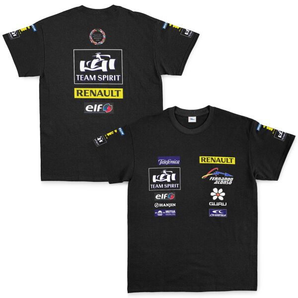 Renault Team Spirit Vintage Teamline Tişört S - Siyah
