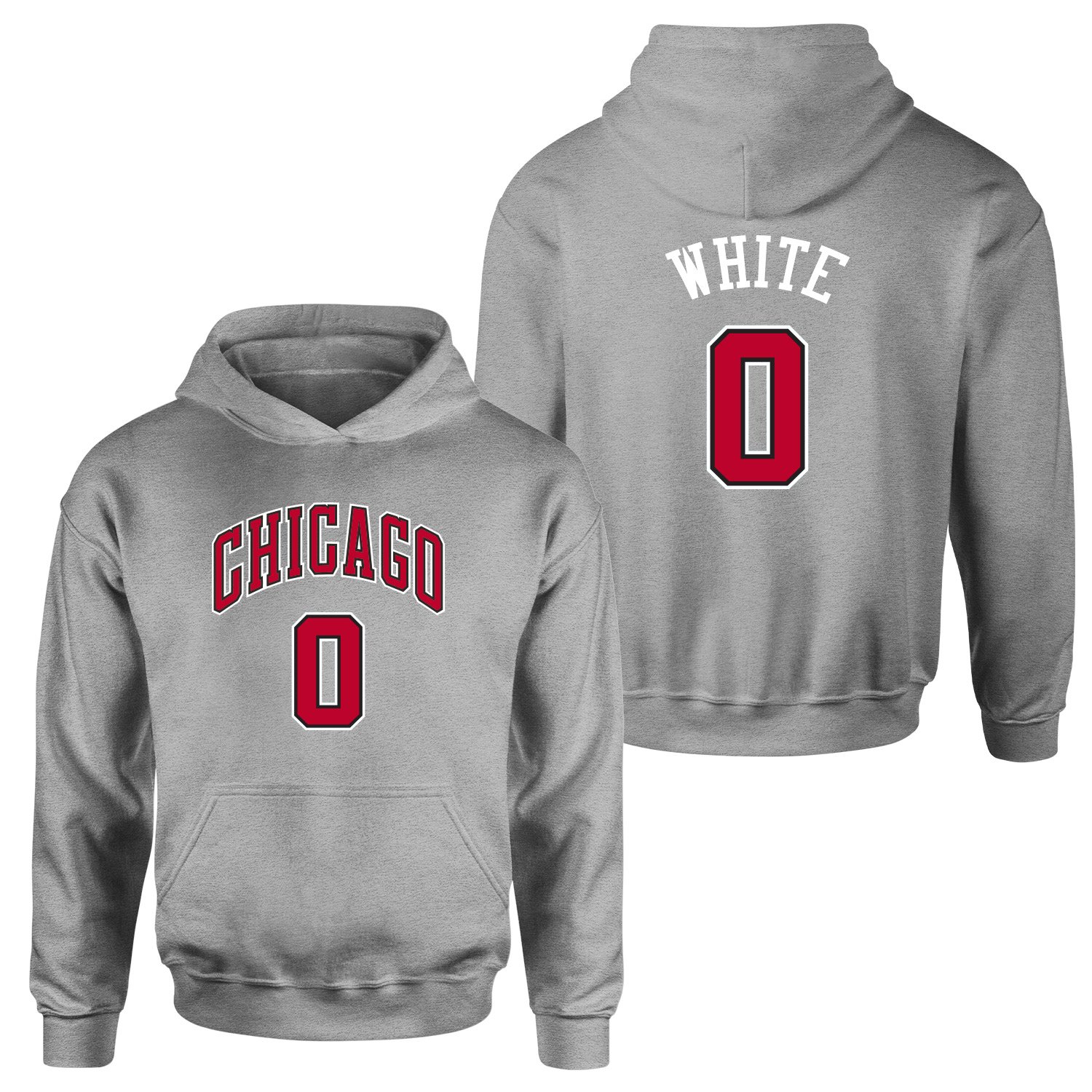 Coby White Chicago 0 Forma Hoodie XXL - Gri