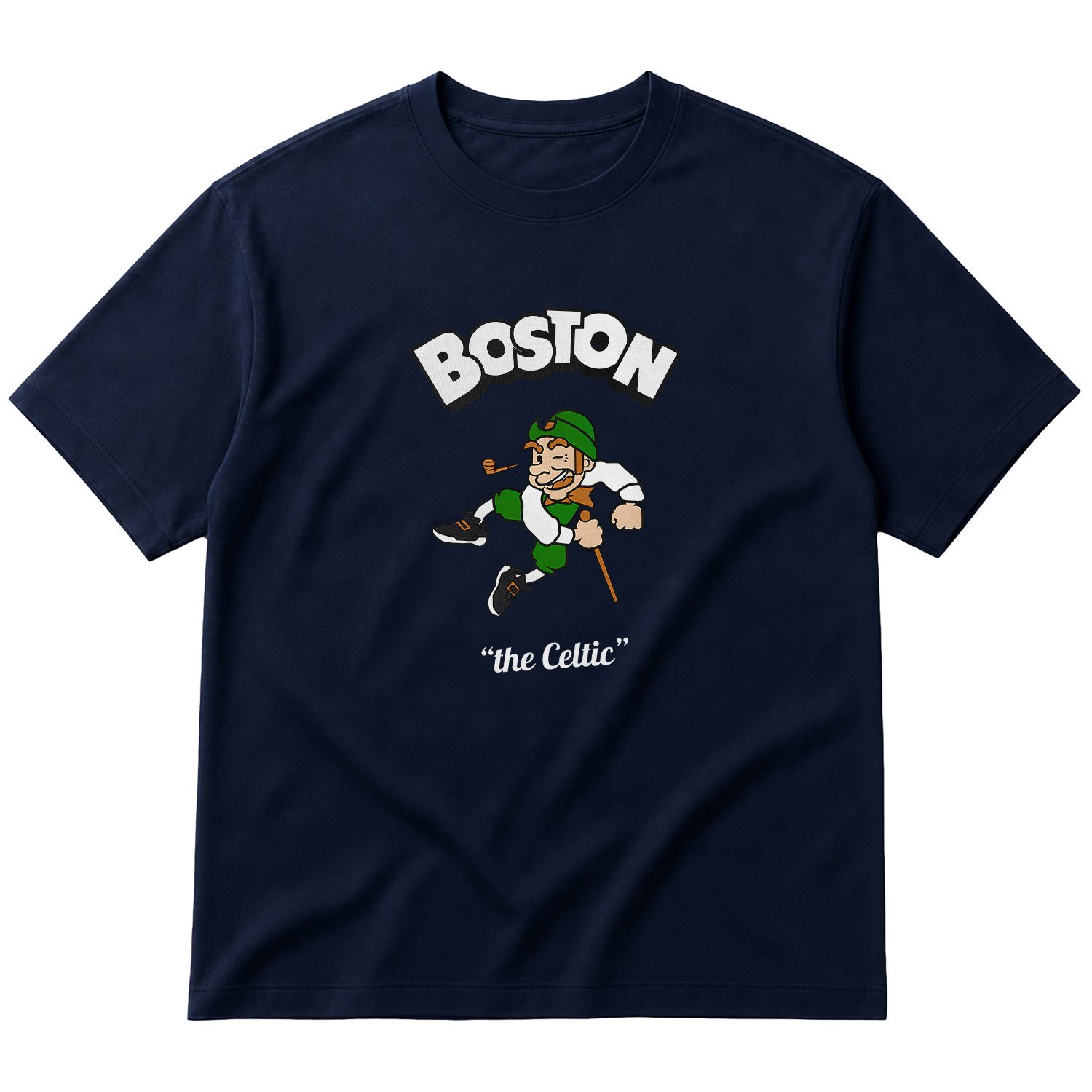 Celtics Cartoon Oversize Tişört S - İndigo Mavisi