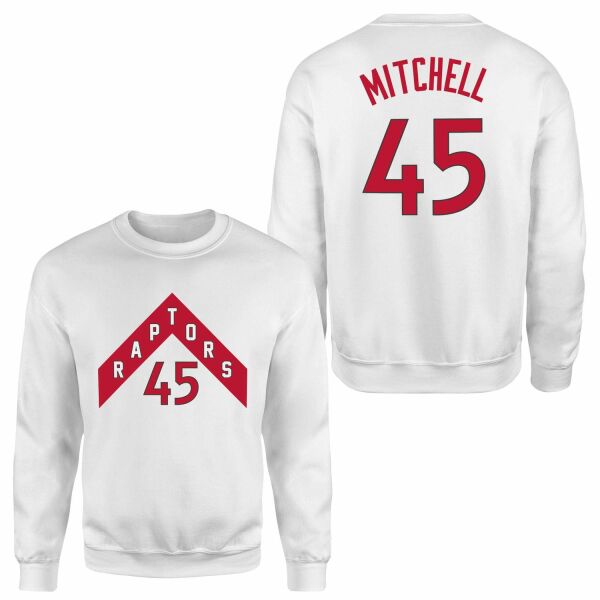 Davion Mitchell 45 Raptors Jersey Sweatshirt M - Beyaz
