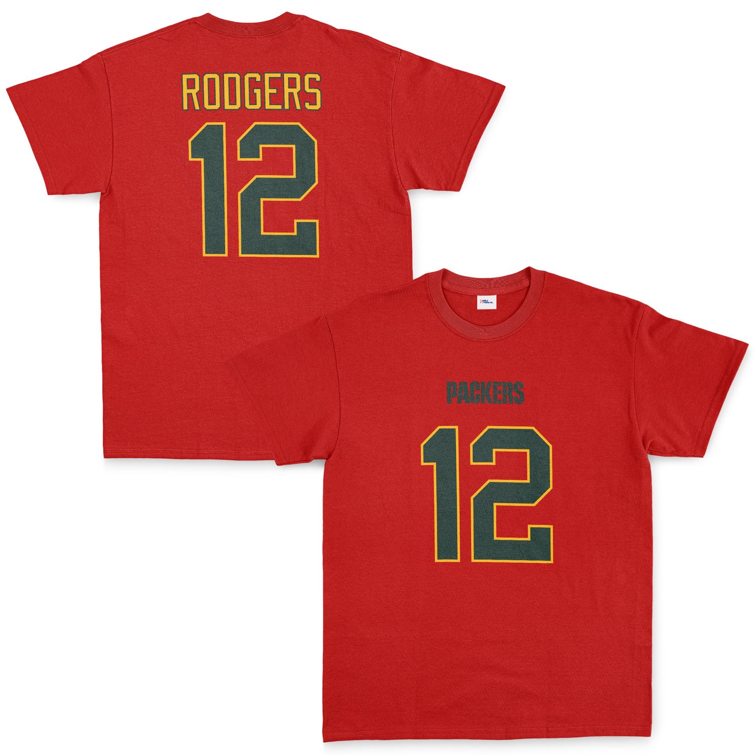 Aaron Rodgers Green Bay Packers Tişört M - Kırmızı